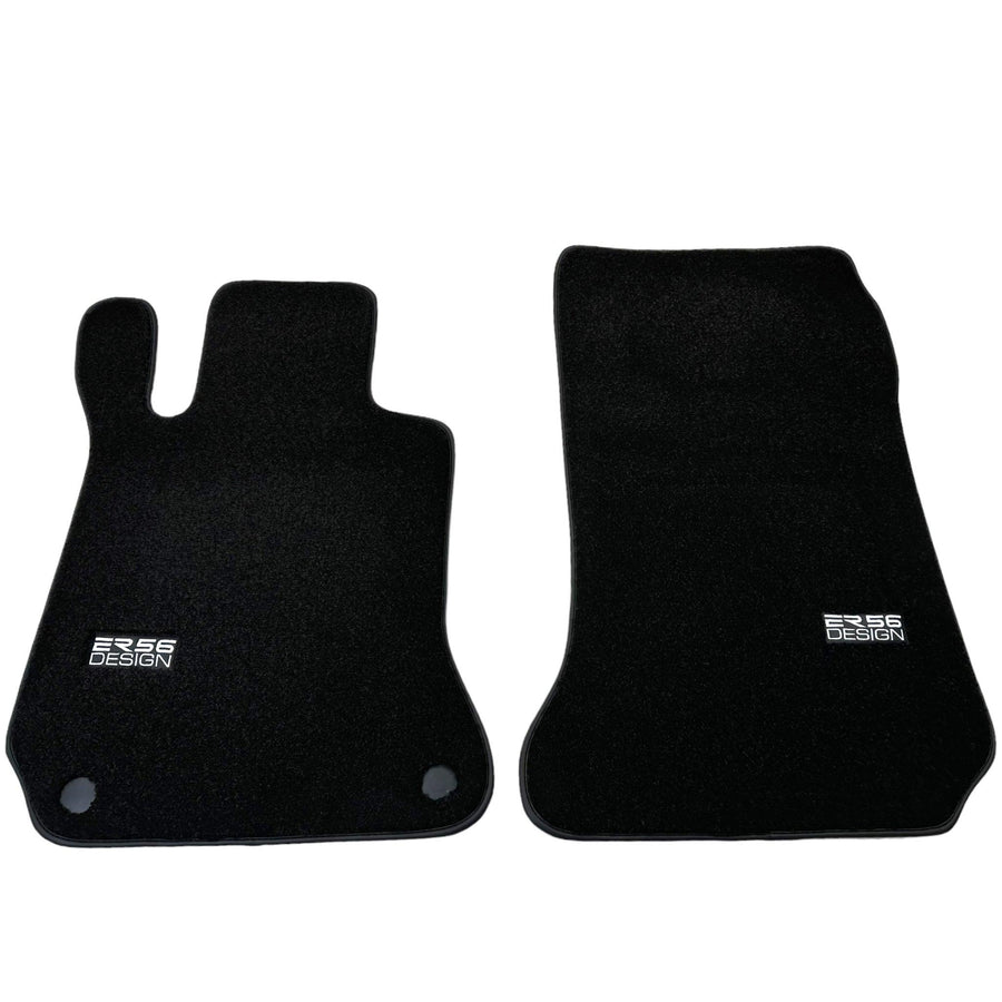 Black Luxury Floor Mats For Mercedes Benz C-Class C205 Coupe Facelift (2018-2023) | ER56 Design - AutoWin