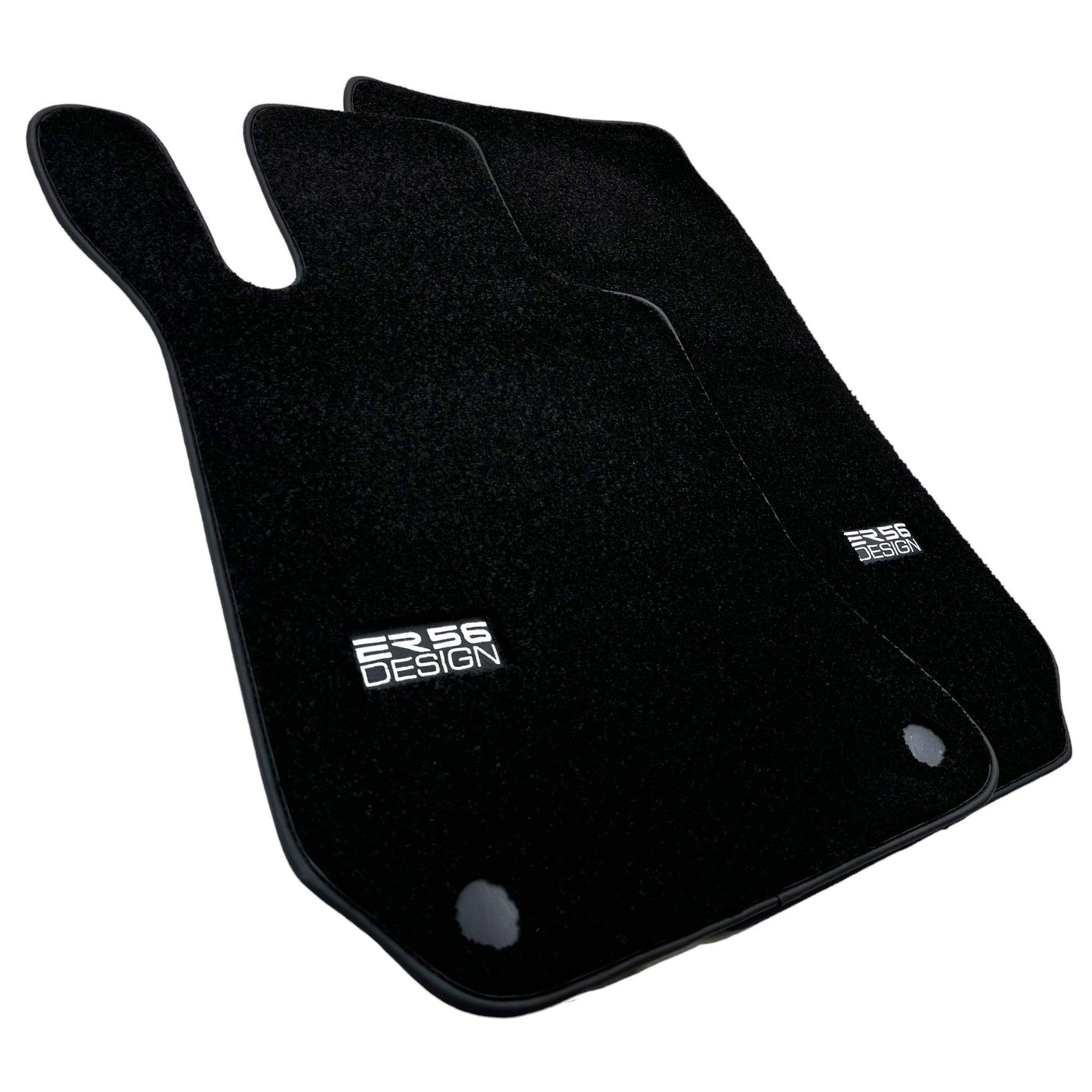 Black Luxury Floor Mats For Mercedes Benz C-Class W203 Sedan 4Matic (2000-2007) | ER56 Design - AutoWin