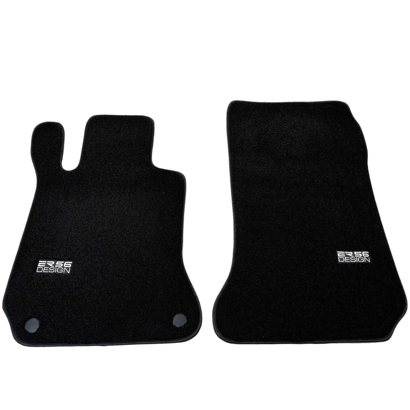 Black Luxury Floor Mats For Mercedes Benz CLK-Class C209 Coupe (2002-2009) | ER56 Design - AutoWin