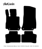 Black Luxury Floor Mats For Mercedes Benz GLC-Class C253 Coupe (2019-2023) | ER56 Design - AutoWin