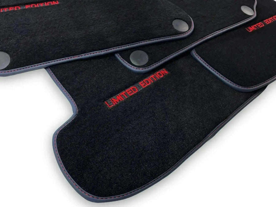 Black Luxury Floor Mats For Mercedes Benz GLE-Class V167 Allrounder - 5 Seats (2019-2023) | ER56 Design - AutoWin