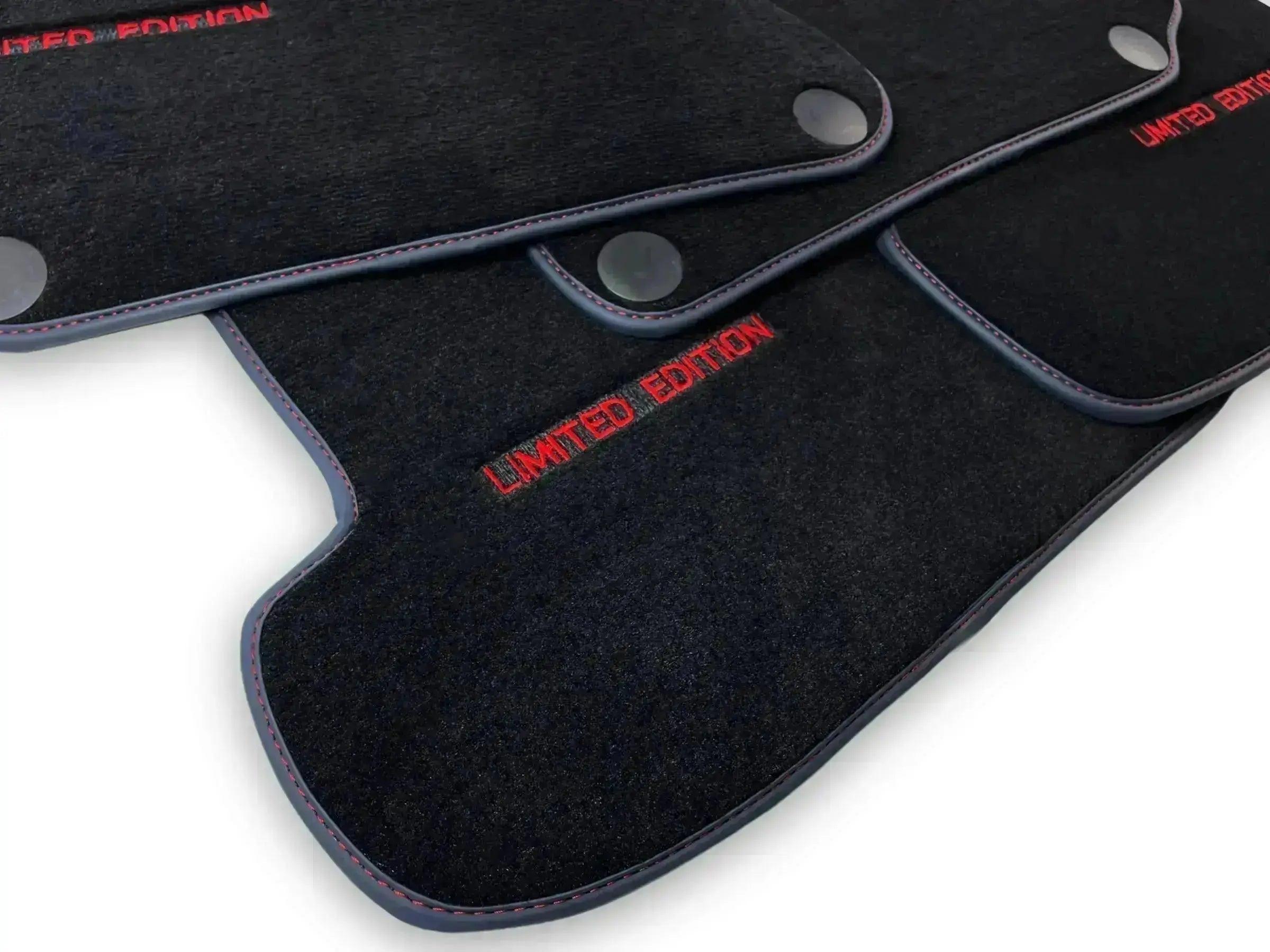 Black Luxury Floor Mats For Mercedes Benz GLK-Class X204 (2012-2015) | ER56 Design - AutoWin