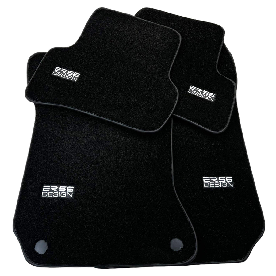Black Luxury Floor Mats For Mercedes Benz S-Class W126 (1979-1991) | ER56 Design - AutoWin