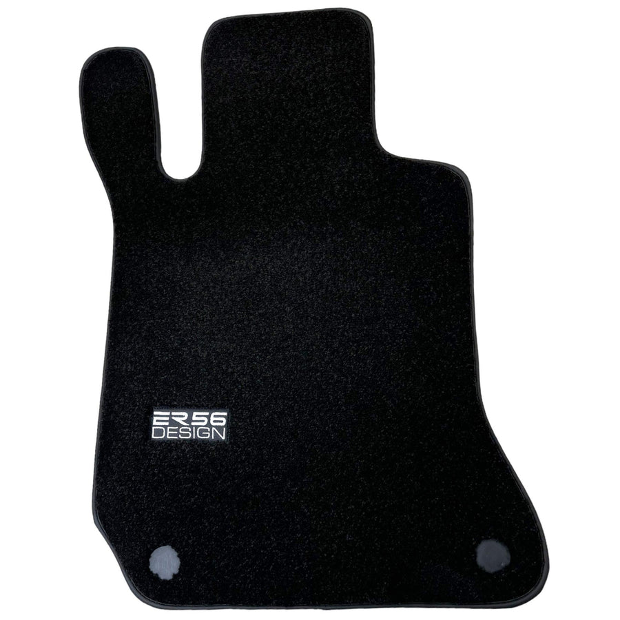 Black Luxury Floor Mats For Mercedes Benz S-Class W126 (1979-1991) | ER56 Design - AutoWin