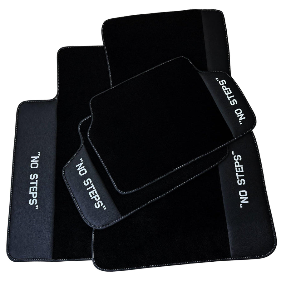 Black Mats For BMW 3 Series E30 4-doors Sedan No Steps Edition - AutoWin