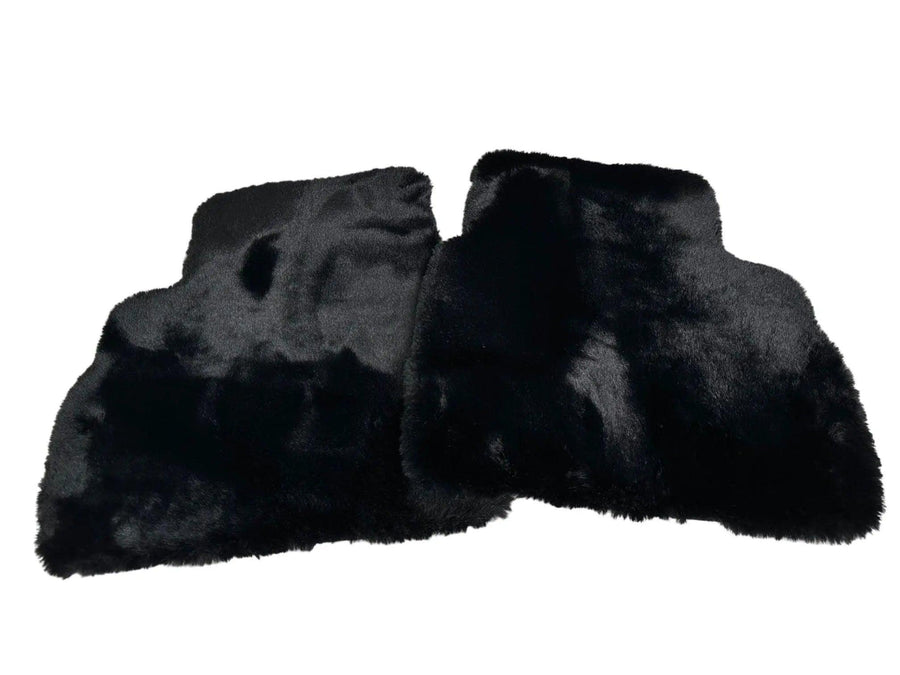 Black Sheepskin Floor Mats For Mercedes Benz C-Class CL203 Coupe (2000-2008) | ER56 Design - AutoWin