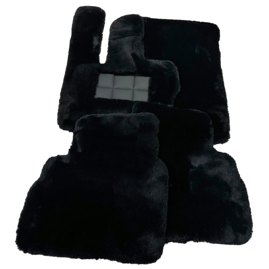Black Sheepskin Floor Mats For Mercedes Benz CL-Class C215 Coupe (1999-2006) | ER56 Design - AutoWin