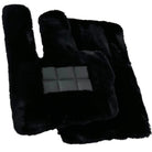 Black Sheepskin Floor Mats For Mercedes Benz CLK-Class C209 Coupe (2002-2009) | ER56 Design - AutoWin