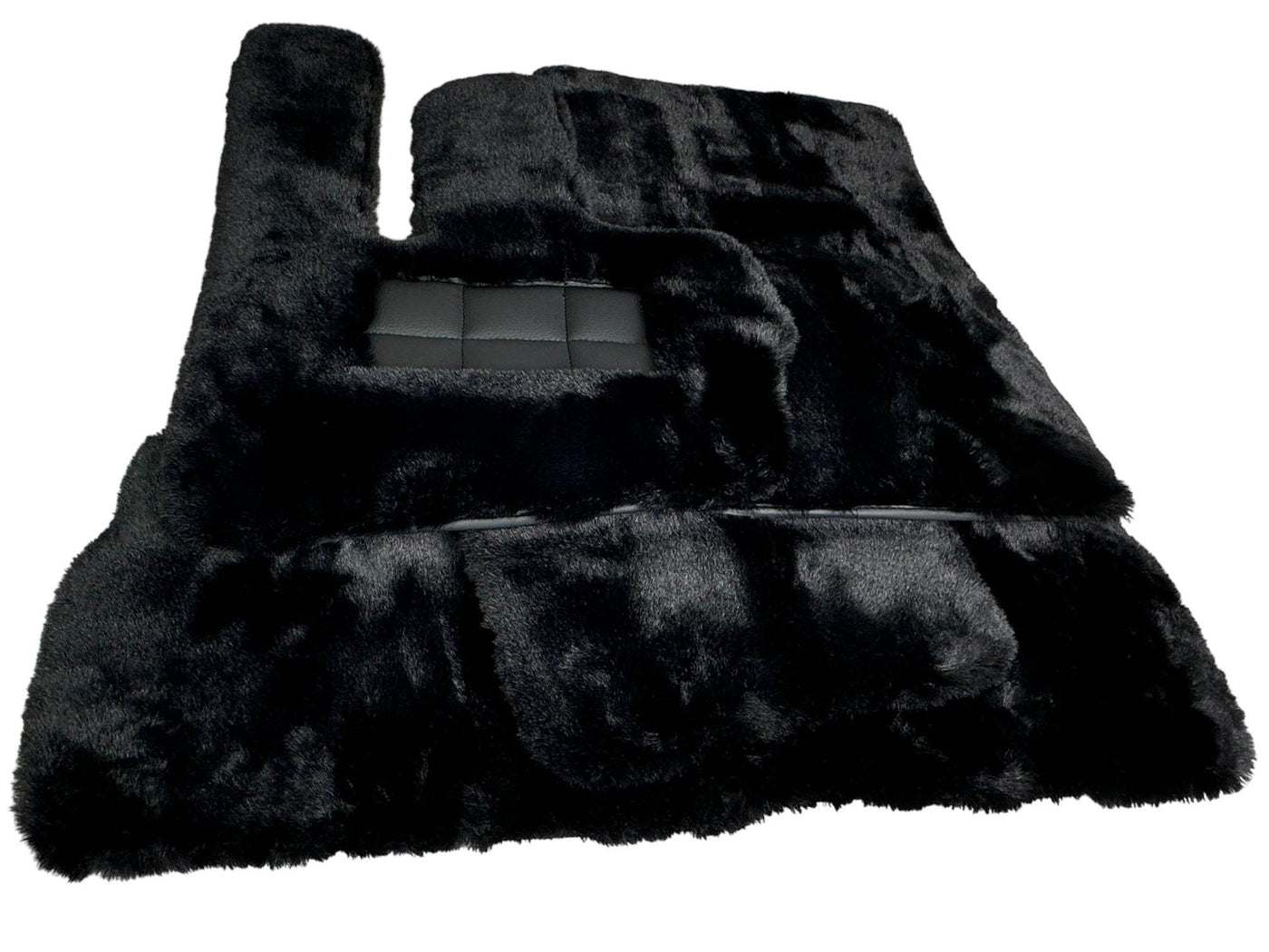 Black Sheepskin Floor Mats For Mercedes-Benz G Class 2019-2022 W463 ER56 Design - AutoWin