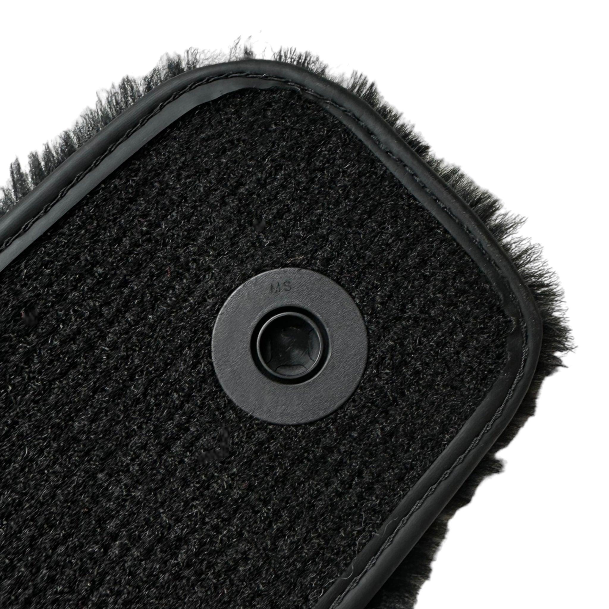Black Sheepskin Floor Mats For Mercedes Benz GLE-Class C167 Coupe (2020-2023) | ER56 Design - AutoWin