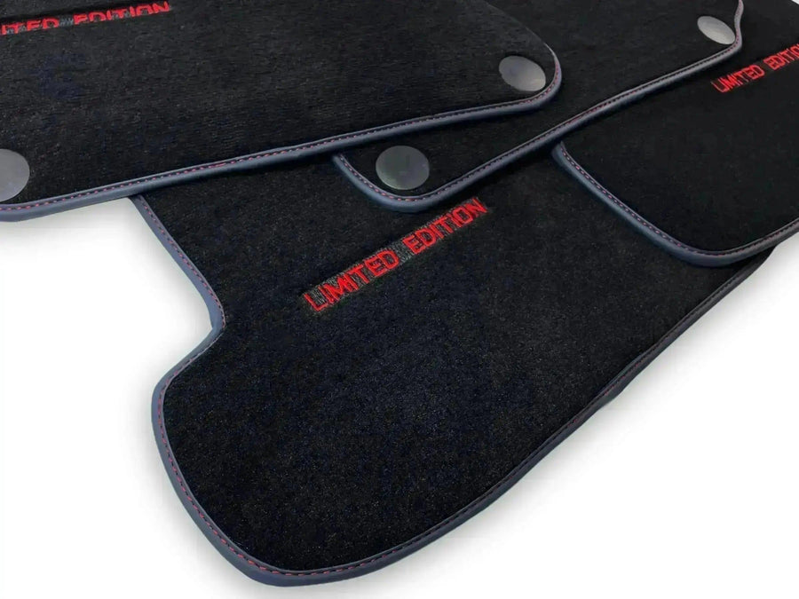 Black Sheepskin Floor Mats For Mercedes Benz GLK-Class X204 (2008-2012) | ER56 Design - AutoWin