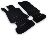 Black Sheepskin Floor Mats For Mercedes Benz GLK-Class X204 (2012-2015) | ER56 Design - AutoWin