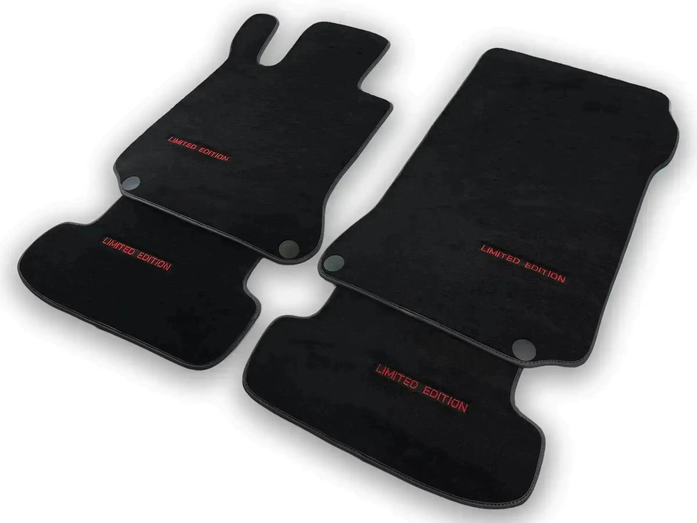 Black Sheepskin Floor Mats For Mercedes Benz GLK-Class X204 (2012-2015) | ER56 Design - AutoWin