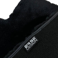 Black Sheepskin Floor Mats For Mercedes Benz V-Class 447 Front (2019-2023) | ER56 Design - AutoWin