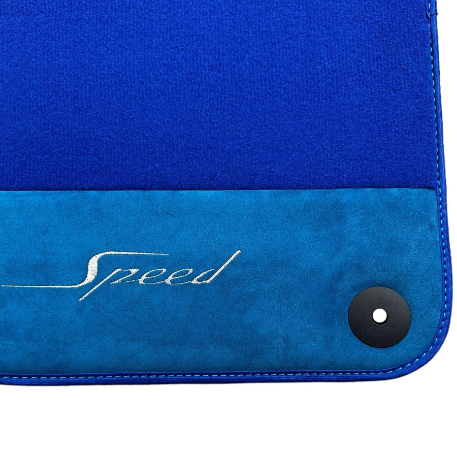Blue Floor Mats For Bentley Flying Spur (2013-2019) with Alcantara Leather - AutoWin