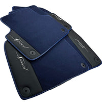 Blue Floor Mats For Bentley Flying Spur (2013-2019) with Leather - AutoWin
