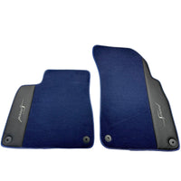 Blue Floor Mats For Bentley Mulsanne (2010-2020) with Leather - AutoWin