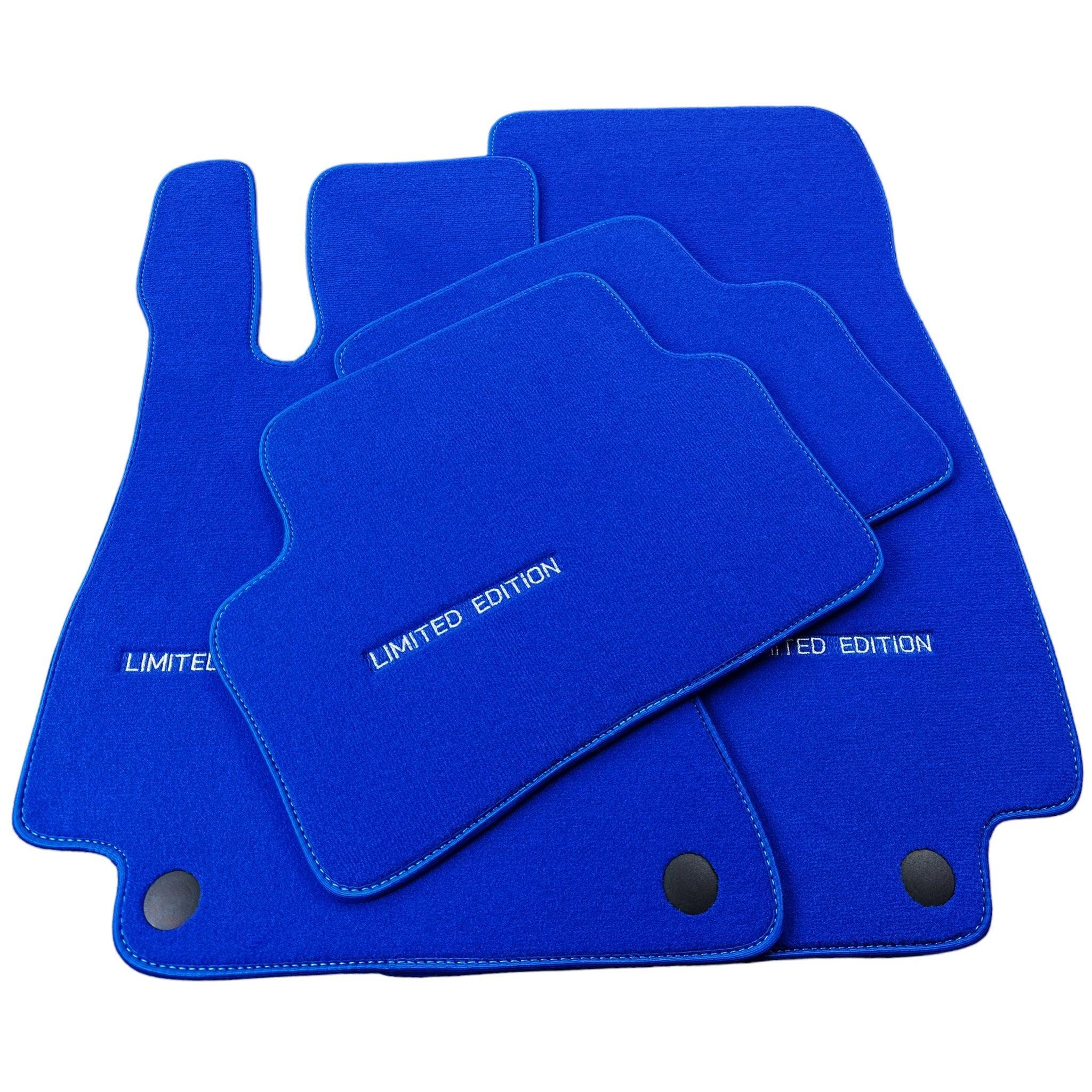 Blue Floor Mats For Mercedes Benz A-Class W177 Hatchback (2018-2023) | Limited Edition - AutoWin