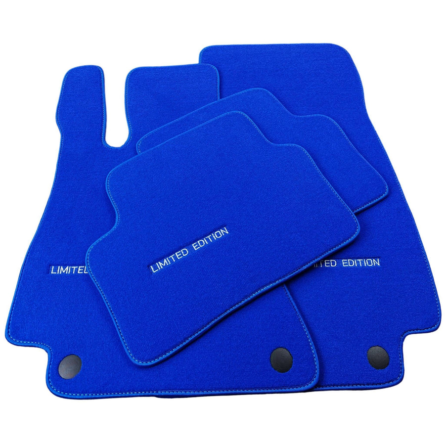 Blue Floor Mats For Mercedes Benz C-Class C205 Coupe (2015-2018) | Limited Edition - AutoWin