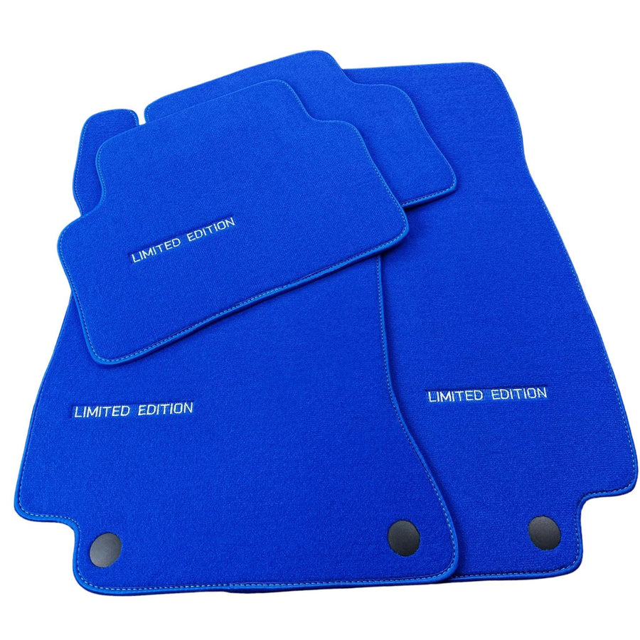 Blue Floor Mats For Mercedes Benz C-Class C205 Coupe (2015-2018) | Limited Edition - AutoWin