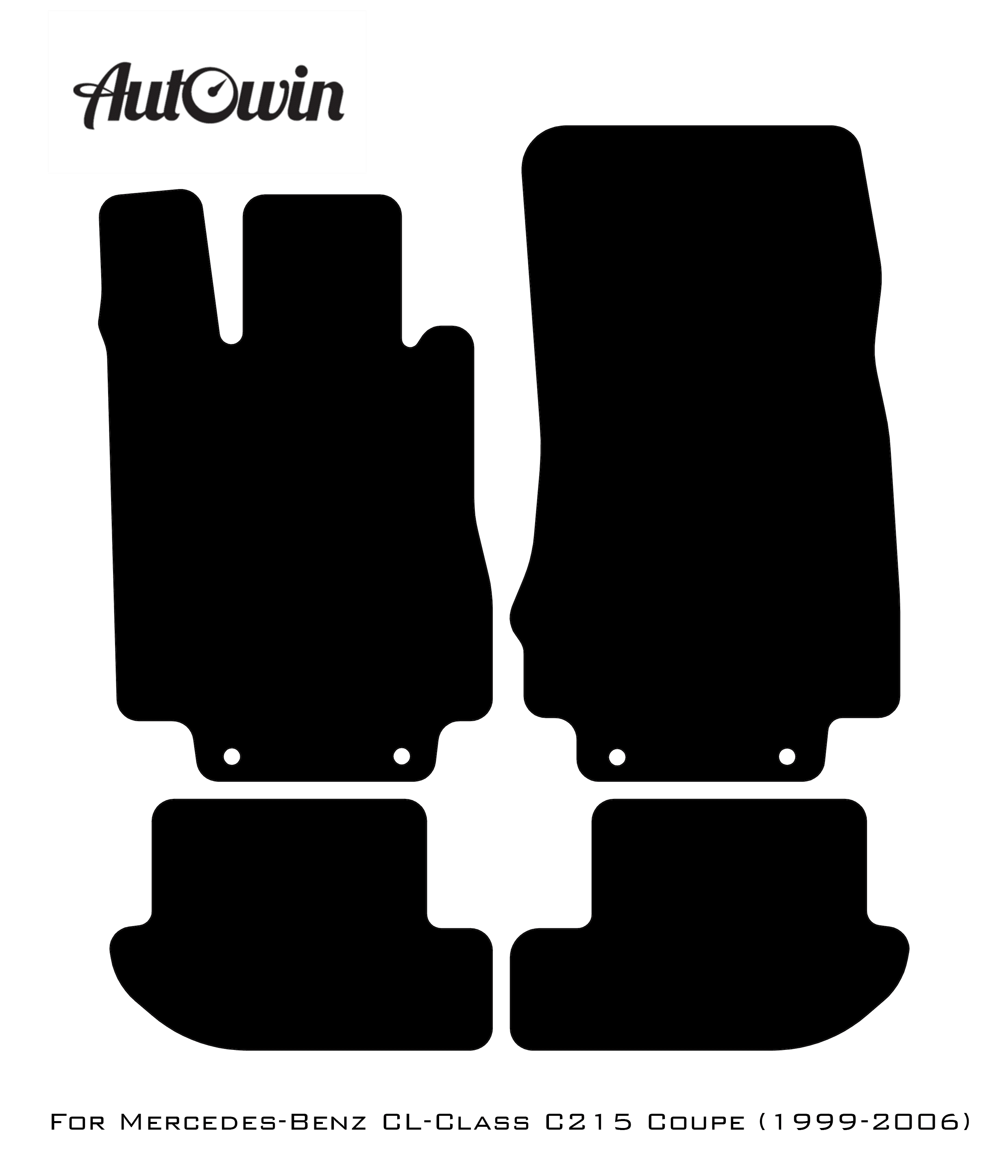 Blue Floor Mats For Mercedes Benz CL-Class C215 Coupe (1999-2006) | Limited Edition - AutoWin