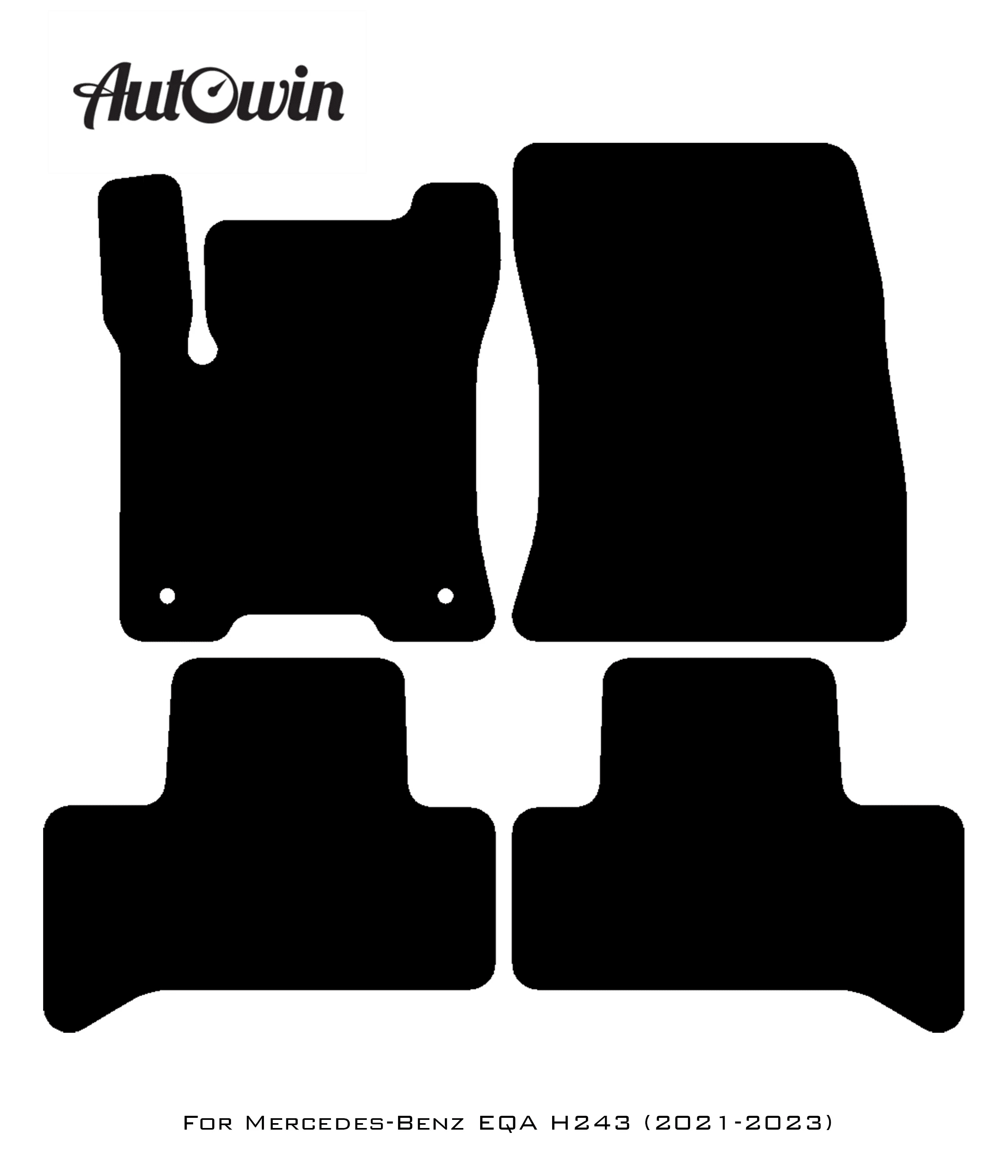 Blue Floor Mats For Mercedes Benz EQA-Class H243 (2021-2023) | Limited Edition - AutoWin