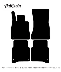 Blue Floor Mats For Mercedes Benz S-Class V223 (2020-2023) Long Wheelbase | Limited Edition - AutoWin