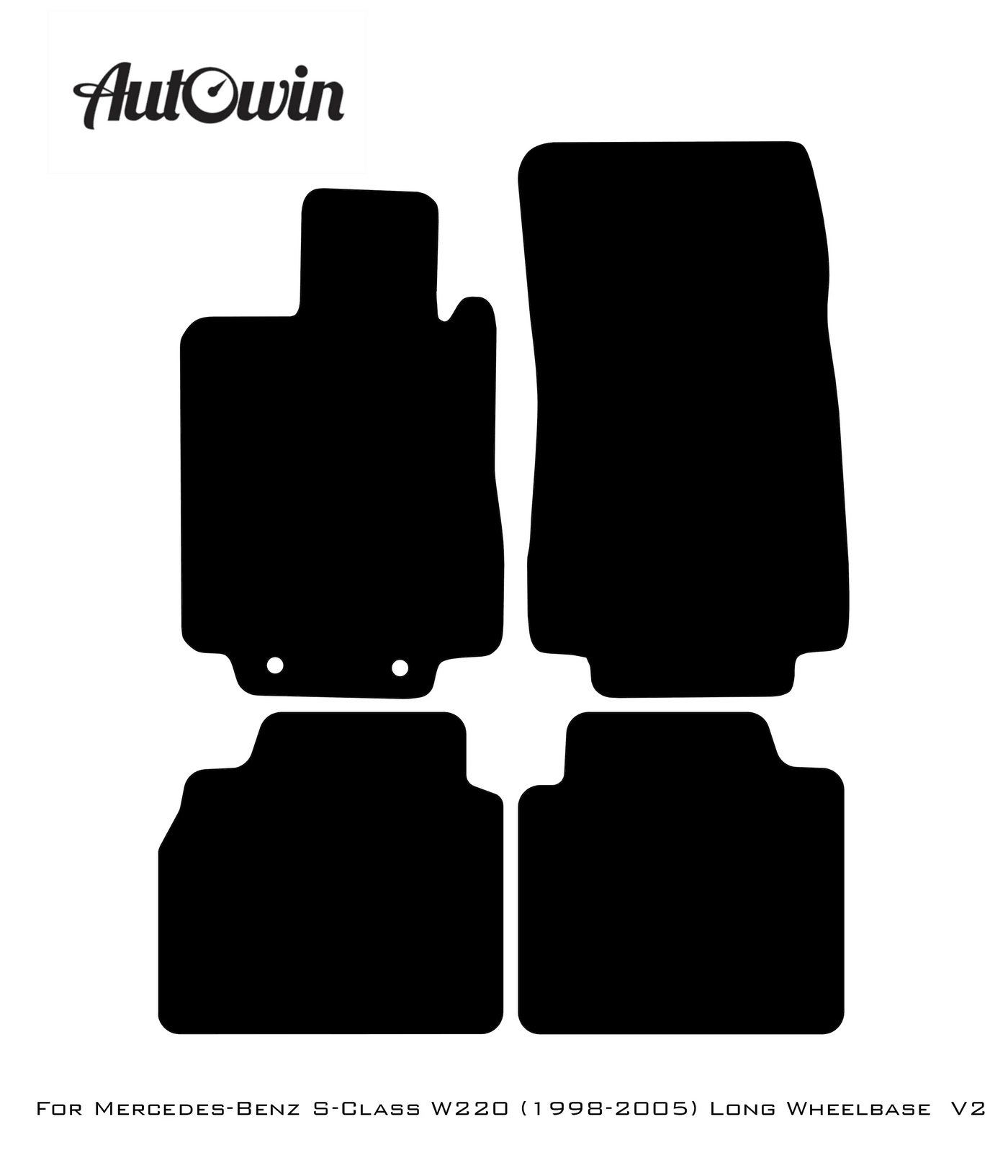 Blue Floor Mats For Mercedes Benz S-Class W220 (1998-2005) Long Wheelbase | Limited Edition - AutoWin