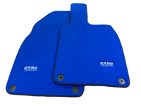 Blue Floor Mats for Porsche 718 Boxster 2016-2023 ER56 Design - AutoWin