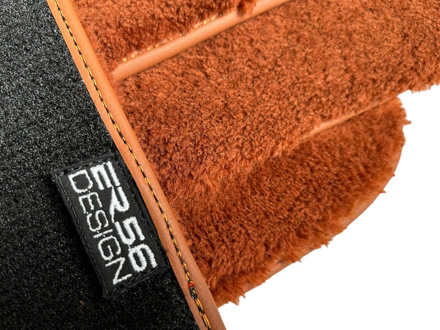 Brown Sheepskin Floor Mats For Rolls Royce Shadow 1965-1977 Er56 Design Brand - AutoWin
