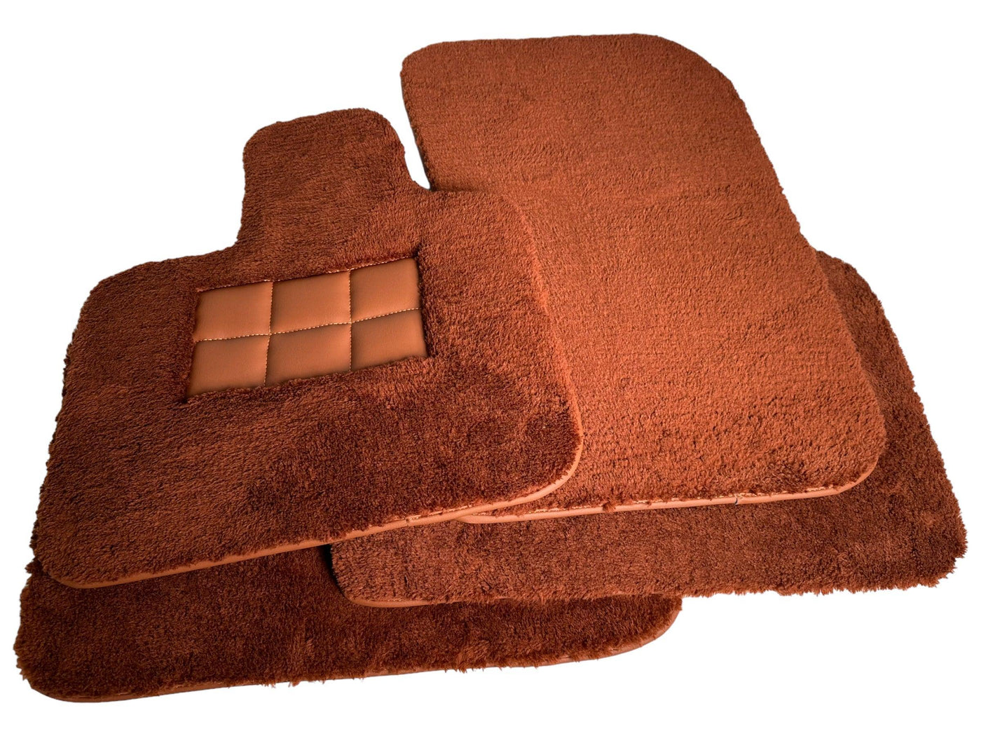 Brown Sheepskin Floor Mats For Rolls Royce Shadow 1965-1977 Er56 Design Brand - AutoWin