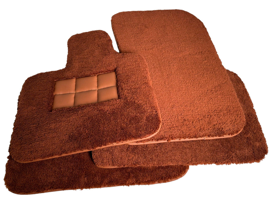 Brown Sheepskin Floor Mats For Rolls Royce Shadow 1965-1977 Er56 Design Brand - AutoWin