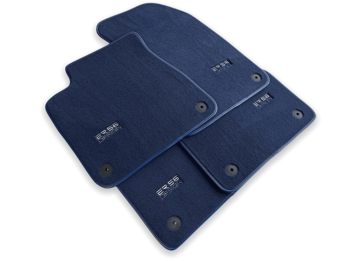 Dark Blue Floor Mats for A4 - B9 Avant (2019-2023) | ER56 Design - AutoWin