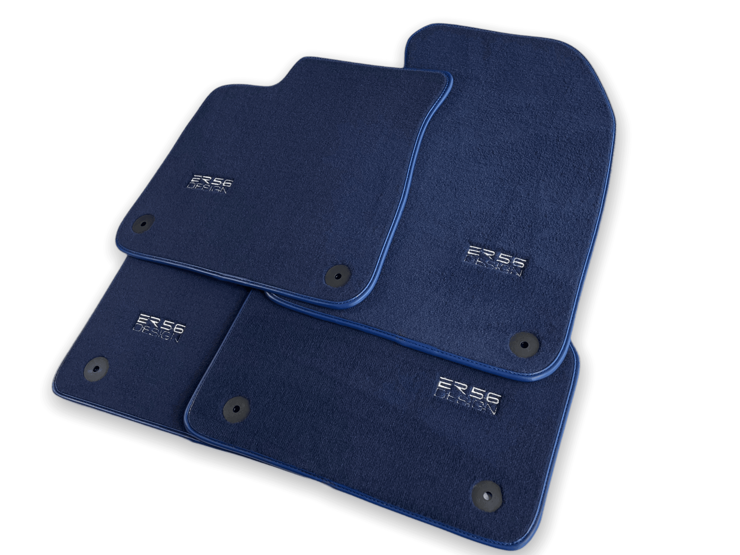 Dark Blue Floor Mats for A6 - C8 Avant (2018-2023) | ER56 Design - AutoWin