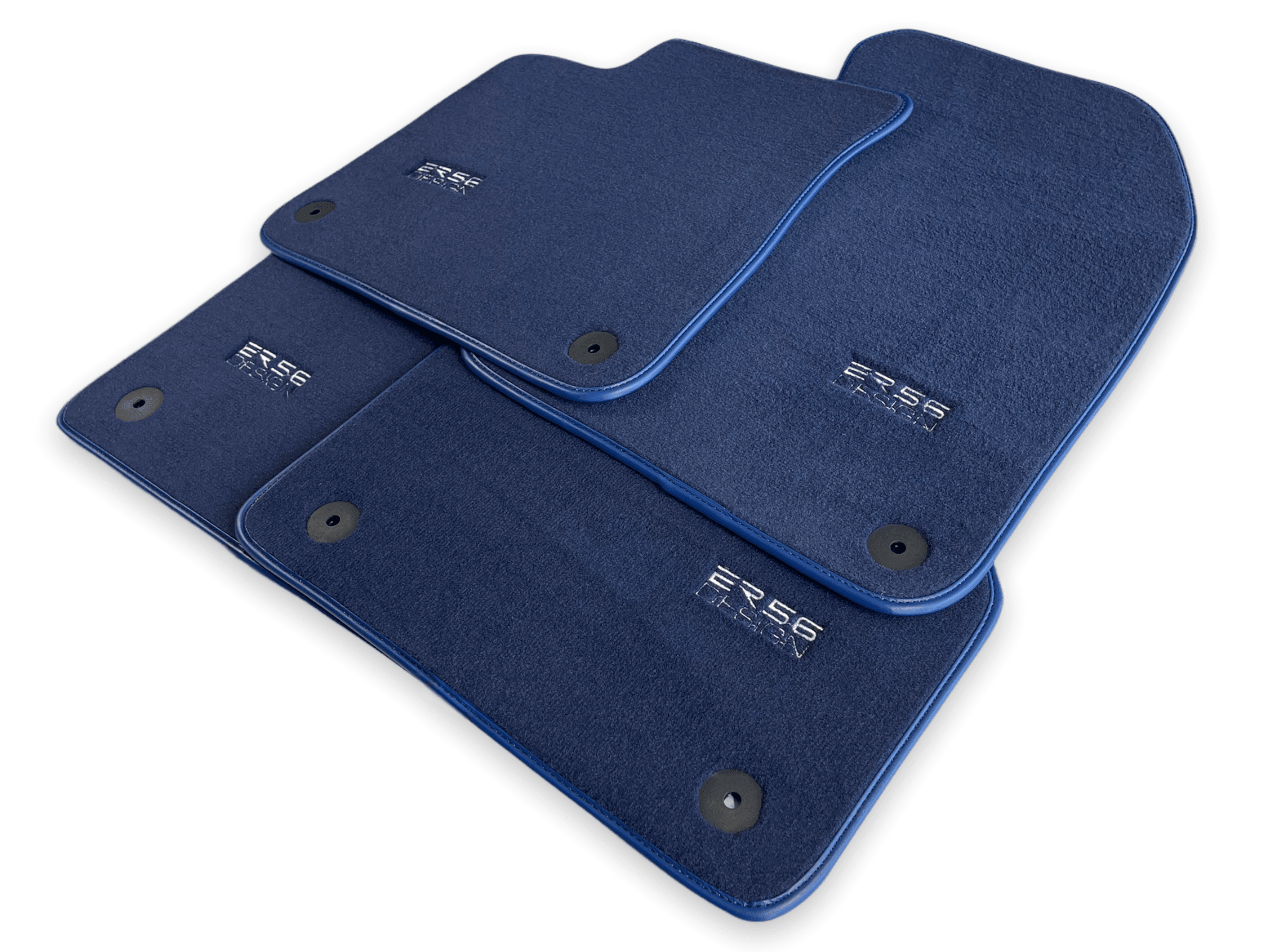 Dark Blue Floor Mats for A6 - C8 Avant (2018-2023) | ER56 Design - AutoWin