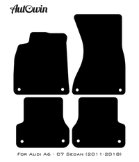Dark Blue Floor Mats for Audi A6 - C7 Sedan (2011-2018) | ER56 Design - AutoWin