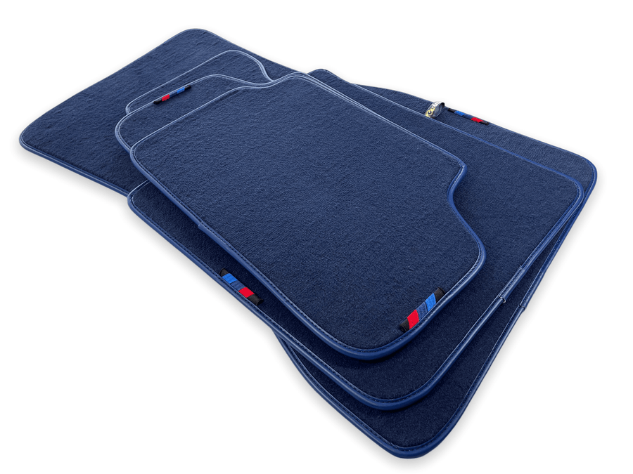 Dark Blue Floor Mats For BMW M4 Series F83 With M Package - AutoWin