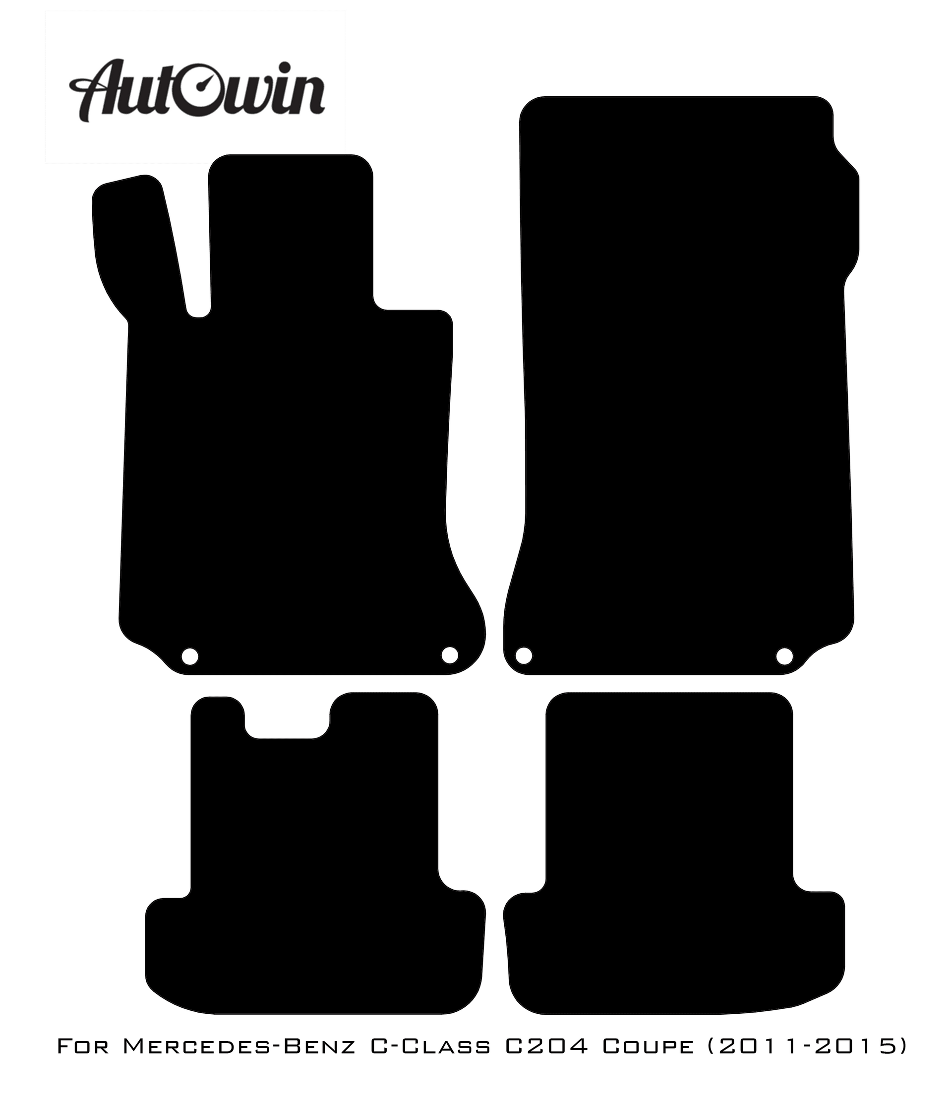 Dark Blue Floor Mats For Mercedes Benz C-Class C204 Coupe (2011-2015) | Limited Edition - AutoWin