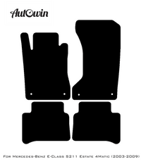 Dark Blue Floor Mats For Mercedes Benz E-Class S211 Estate 4Matic (2003-2009) | Limited Edition - AutoWin