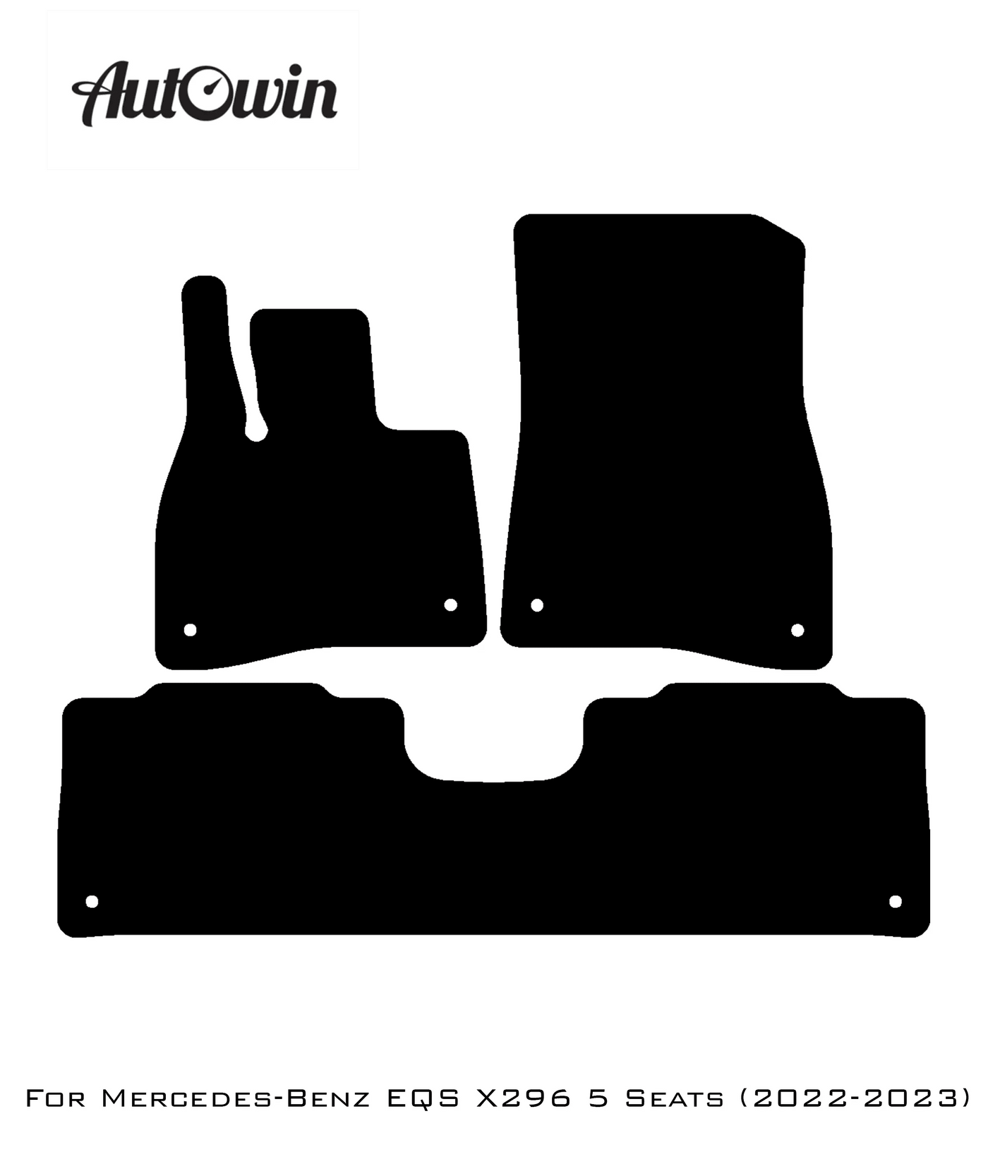 Dark Blue Floor Mats For Mercedes Benz EQS-Class X296 (2022-2023) | Limited Edition - AutoWin