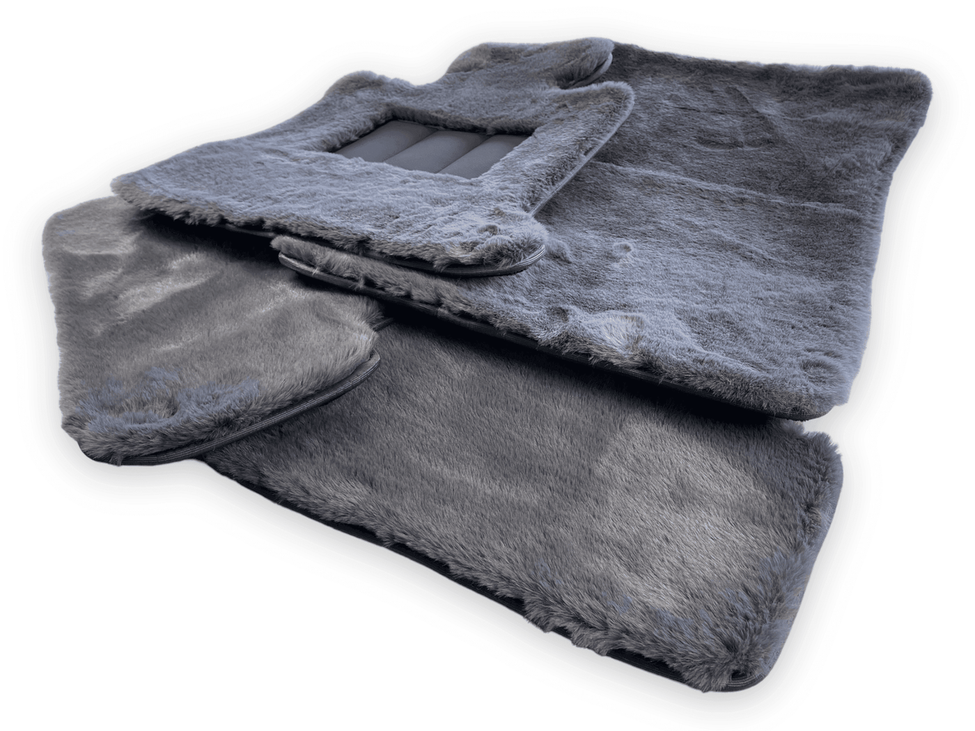 Dark Gray Sheepskin Floor Mats For Rolls Royce Ghost Series I (2010–2020) Er56 Design Brand - AutoWin