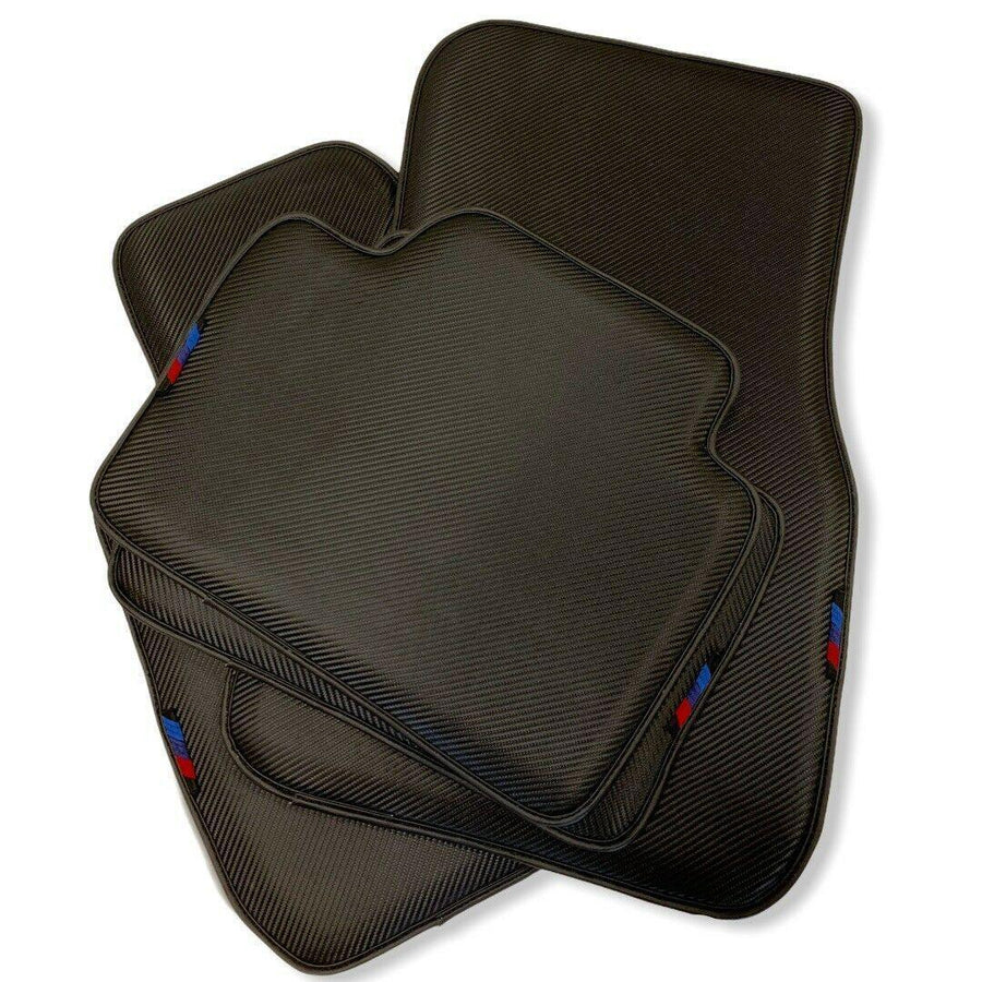 Floor Mats For BMW 1 Series E88 Convertible Autowin Brand Carbon Fiber Leather - AutoWin
