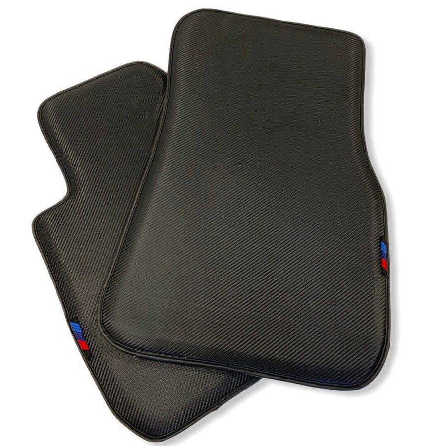 Floor Mats For BMW 1 Series F21 3-door Hatchback Autowin Brand Carbon Fiber Leather - AutoWin