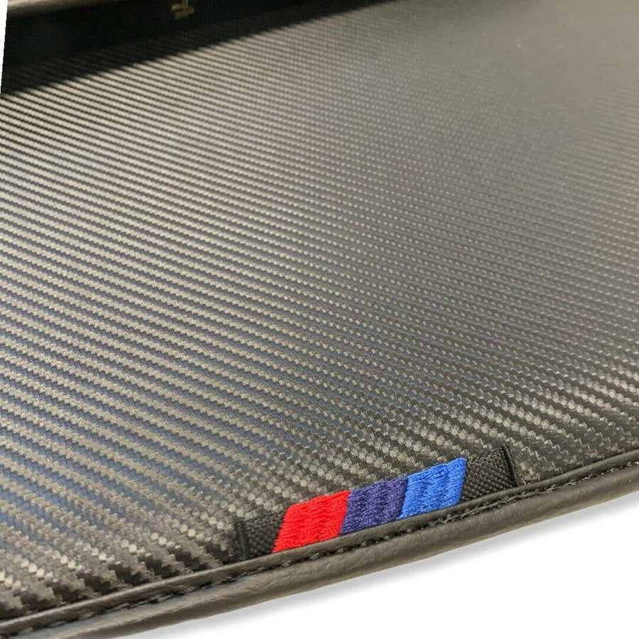 Floor Mats For BMW 1 Series F21 3-door Hatchback Autowin Brand Carbon Fiber Leather - AutoWin