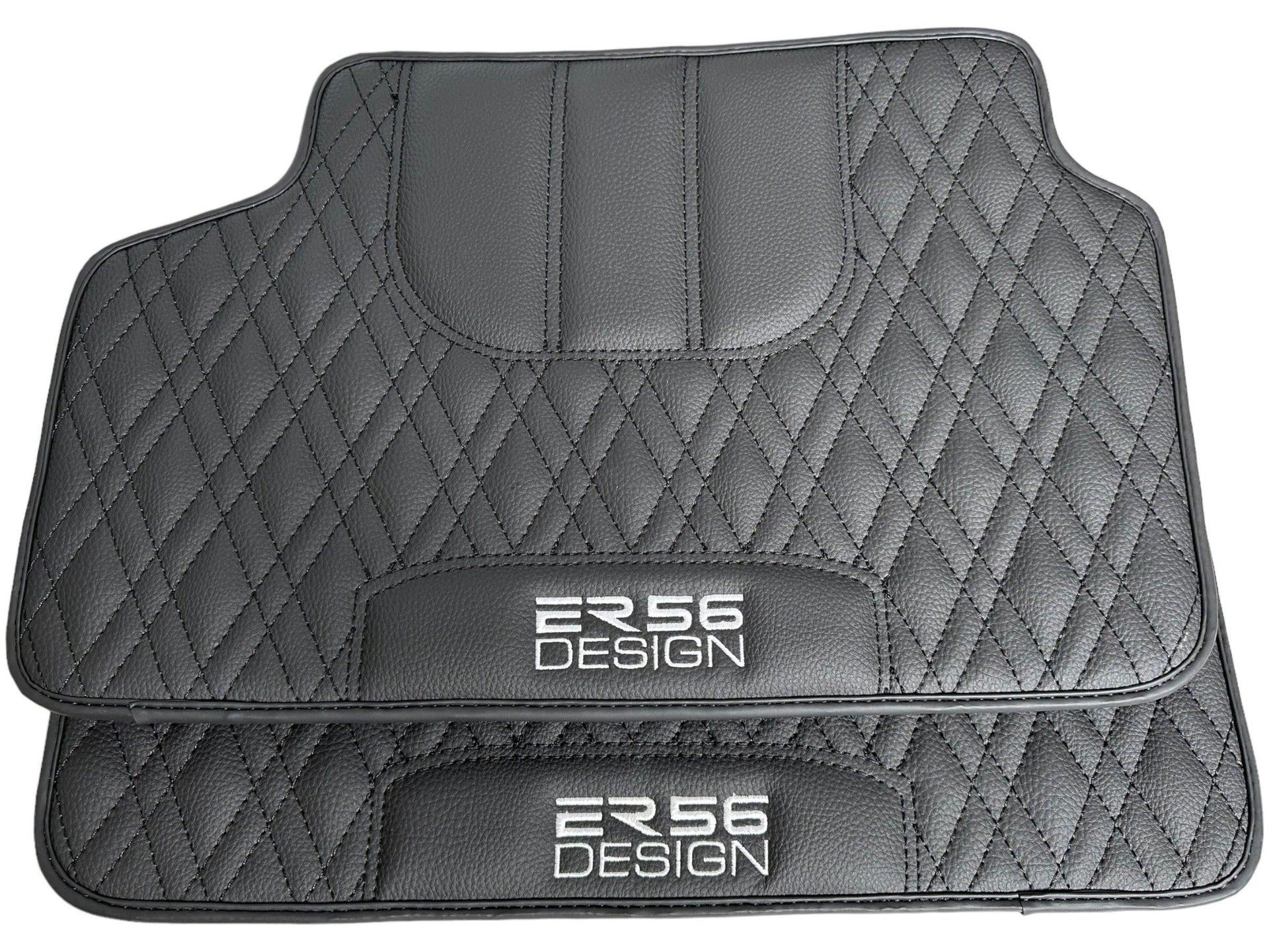 Floor Mats For BMW 2 Series F22 Black Leather Er56 Design - AutoWin