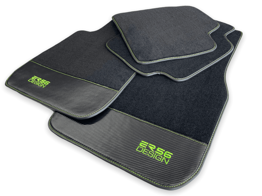 Floor Mats For BMW 2 Series F22 Carbon Leather Er56 Design - AutoWin