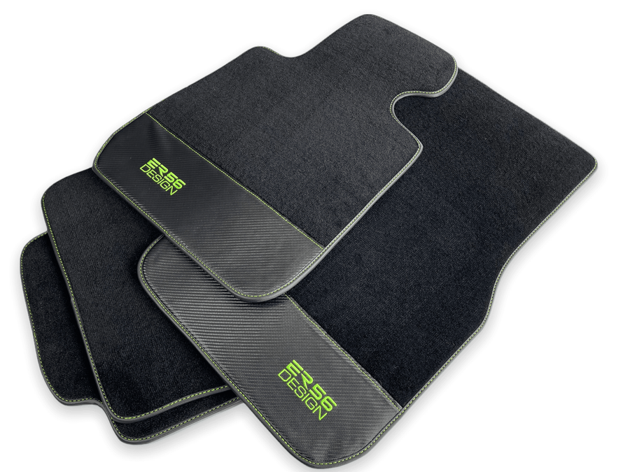 Floor Mats For BMW 2 Series F44 Gran Coupe Carbon Leather Er56 Design - AutoWin