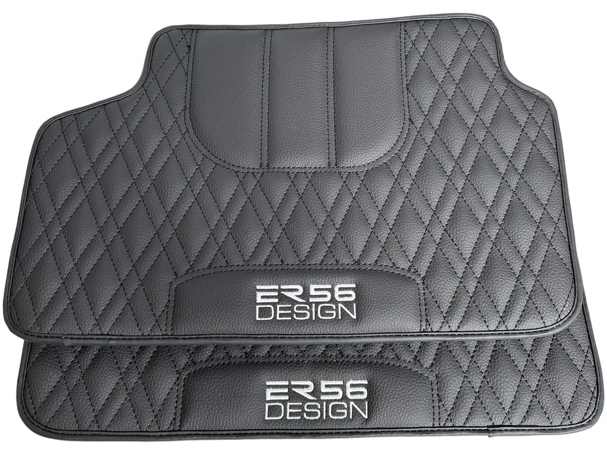Floor Mats For BMW 3 Series E92 Lci Black Leather Er56 Design - AutoWin