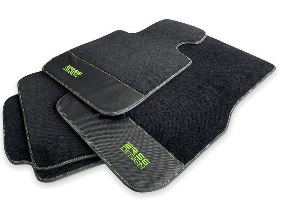 Floor Mats For BMW 4 Series G23 Convertible Carbon Leather Er56 Design - AutoWin