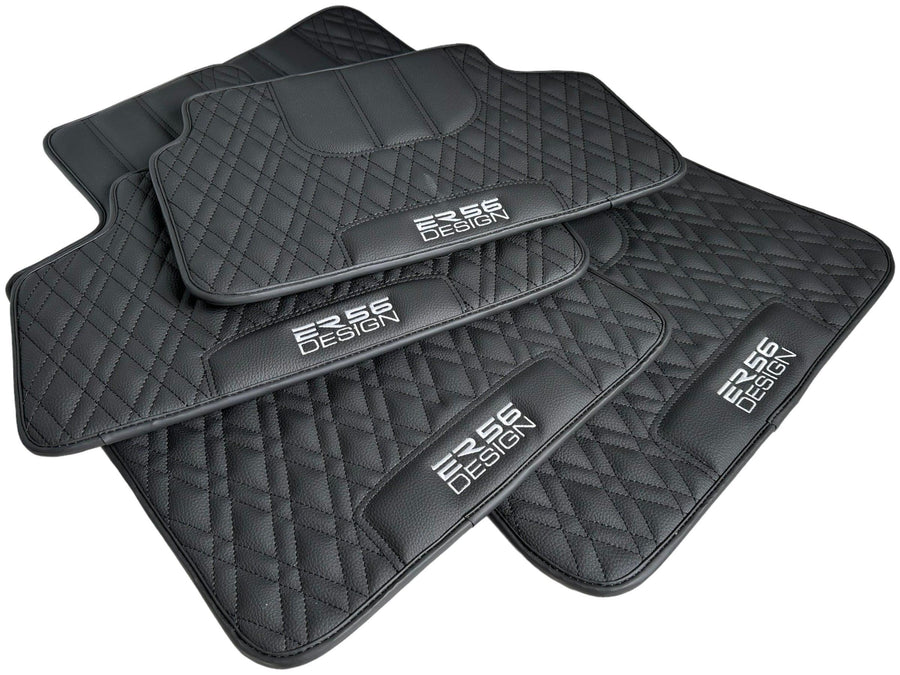 Floor Mats For BMW 5 Series E28 Sedan Black Leather Er56 Design - AutoWin
